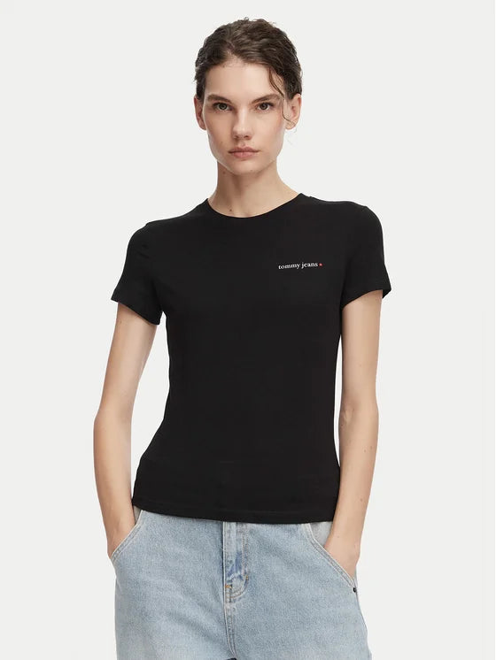 T-Shirt Tommy jeans slim fit nero