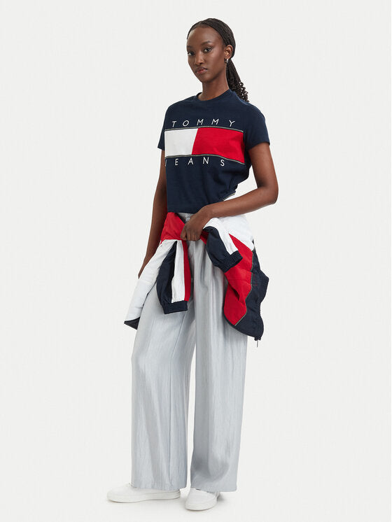 T-Shirt Tommy jeans oversize blu