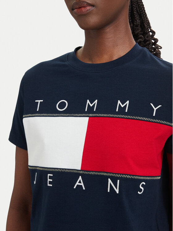 T-Shirt Tommy jeans oversize blu