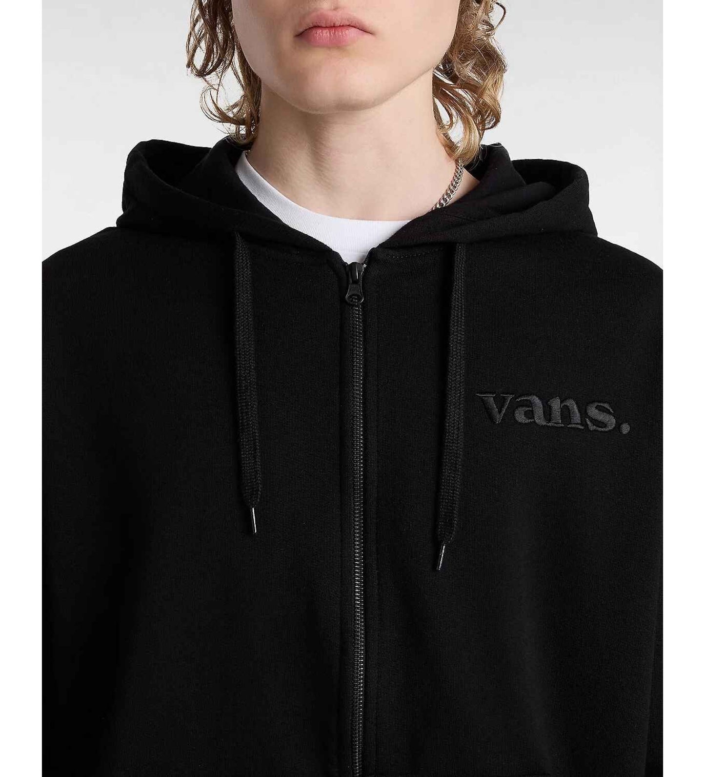 Felpa Vans full zip con cappuccio nero