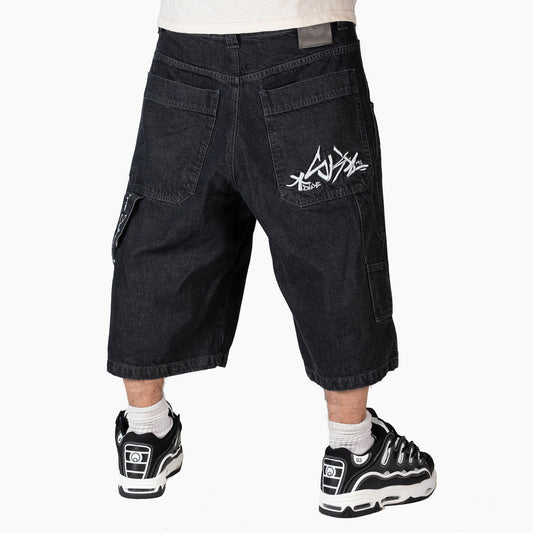 Pantaloncini Blue skin denim nero