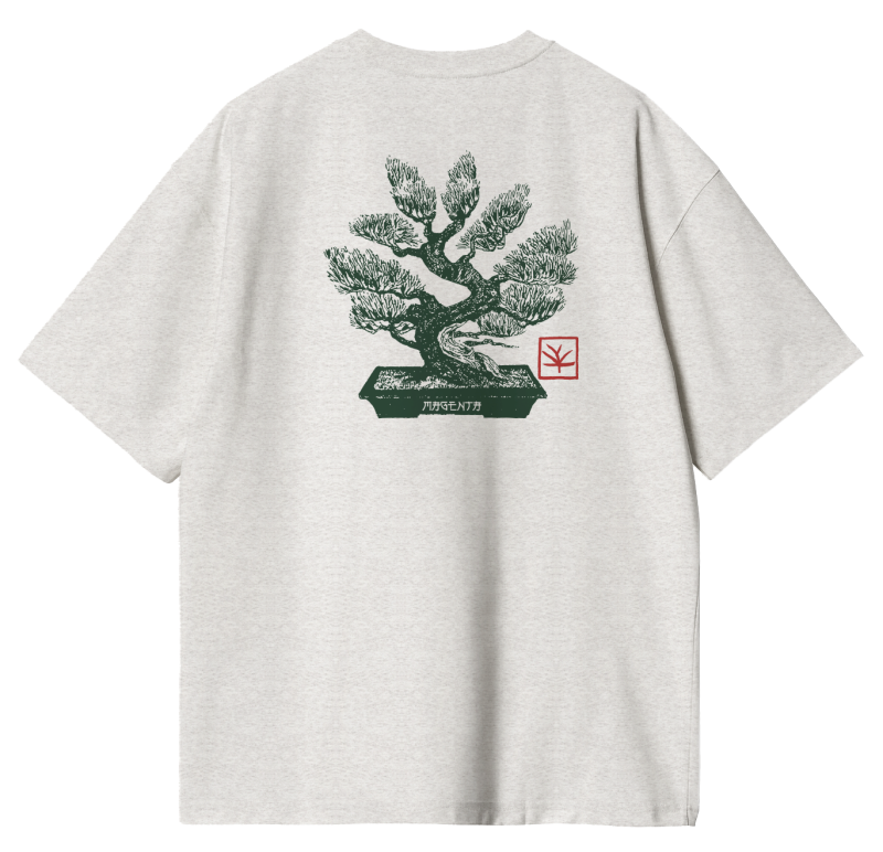 T-shirt Bonsai grigio