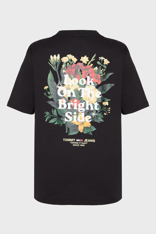 T-Shirt Flowers nero